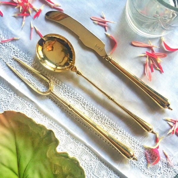 Handmade brass cutlery