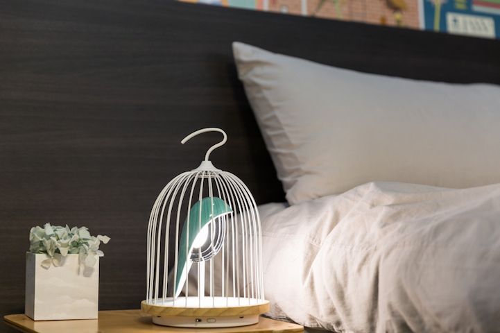 Modern Design Interior vogelformig Lautsprecher Leuchte Licht Schlafzimmer Nachtlampe