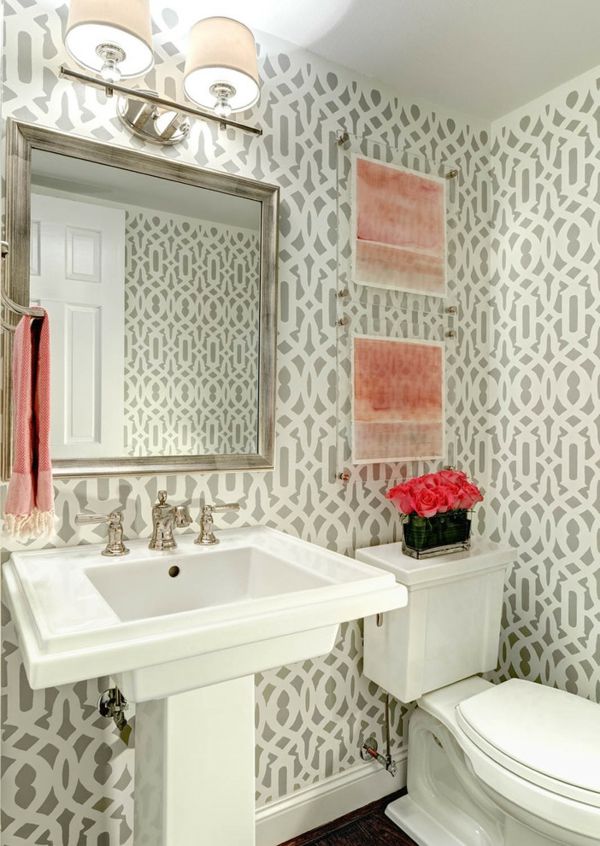 Vanity unit toilet table sink modern luxury white painting mirror roses