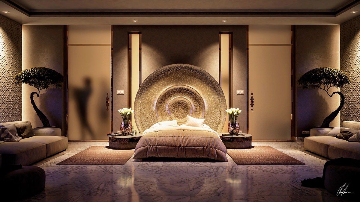 Schlafzimmer beleuchtung licht: mit licht und schatten im ...
