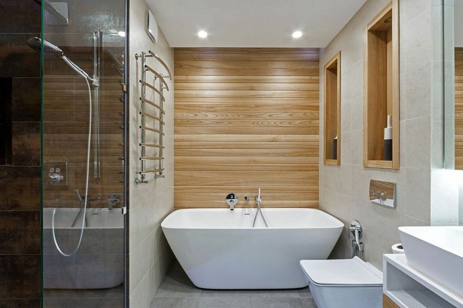 A chic bathroom with a functional look 