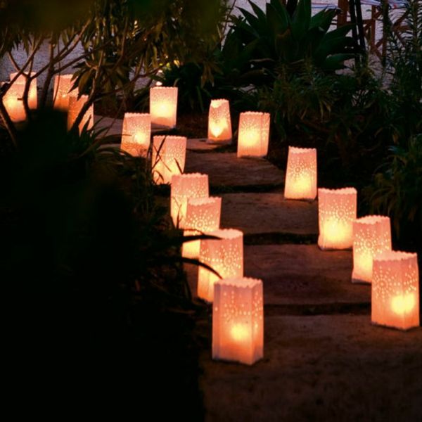 Well-lit garden paths are indispensable at the garden party