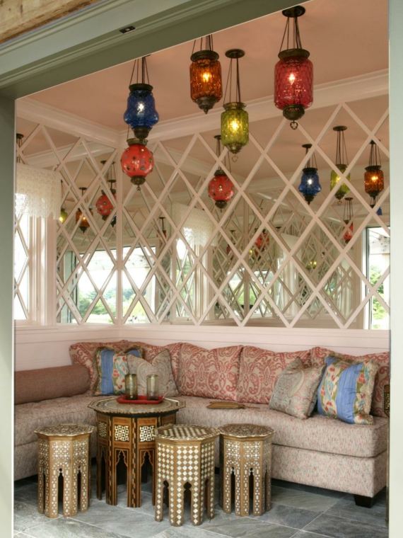 Kerzenhälter bund marokkanische Sitzmöbel