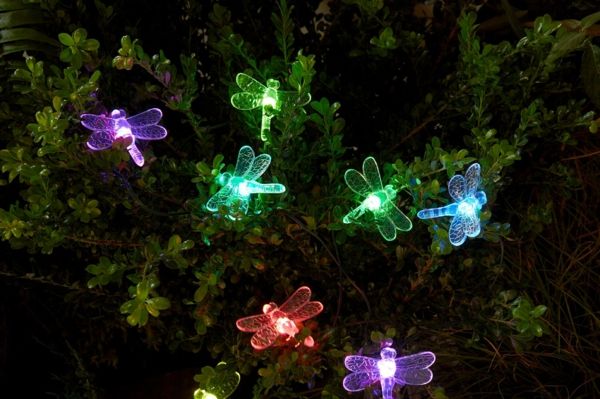 LED light tubes with RGB color changer for the garden