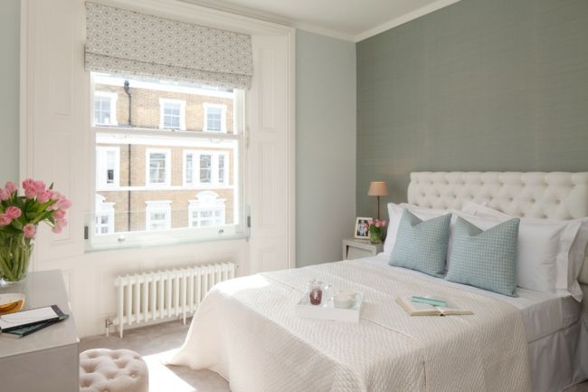 Modernes haus schlafzimmer gestalten blau wandgestaltung modernes