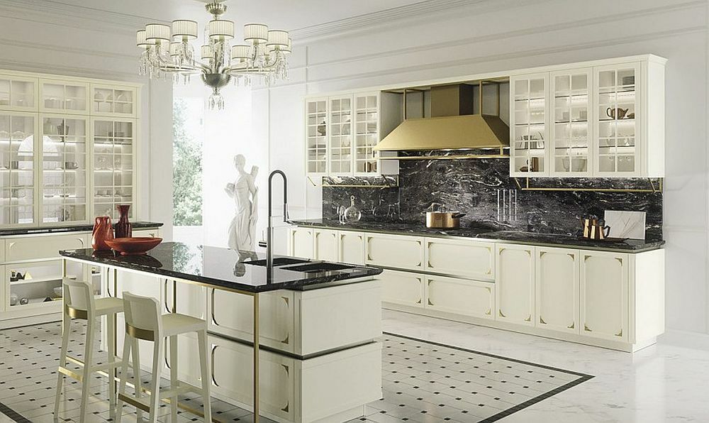 The granite slabs are not only beautiful and luxurious, but also very practical