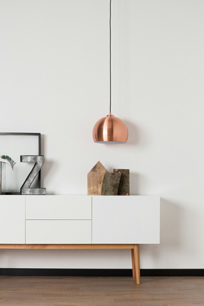 Design hanging lamp in copper