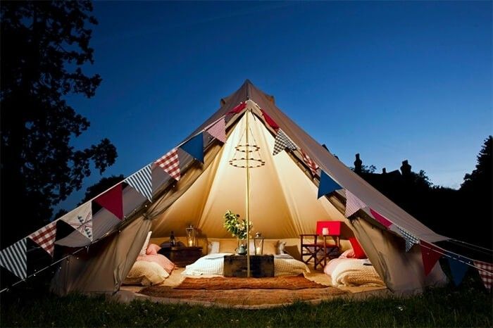 Glamping as a family vacation luxury comfort
