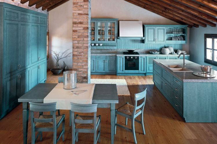 Idee für eine blaue Küche