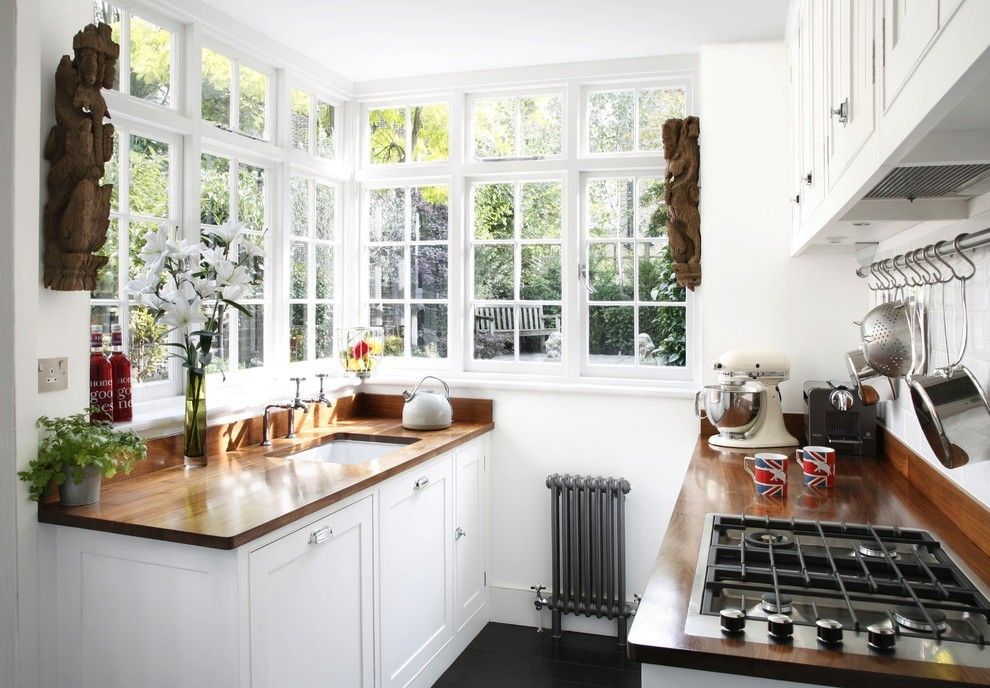 Küche mit Eckfenster modern kueche ideen