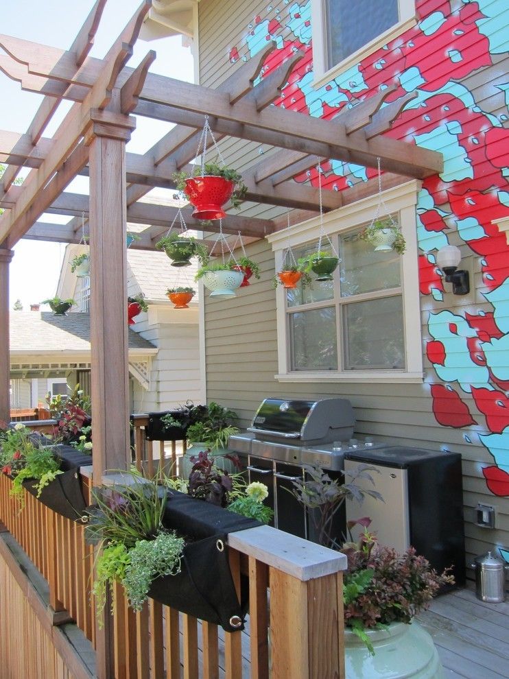 Moderne Terrassengestaltung Outdoor Küche für die Terrasse