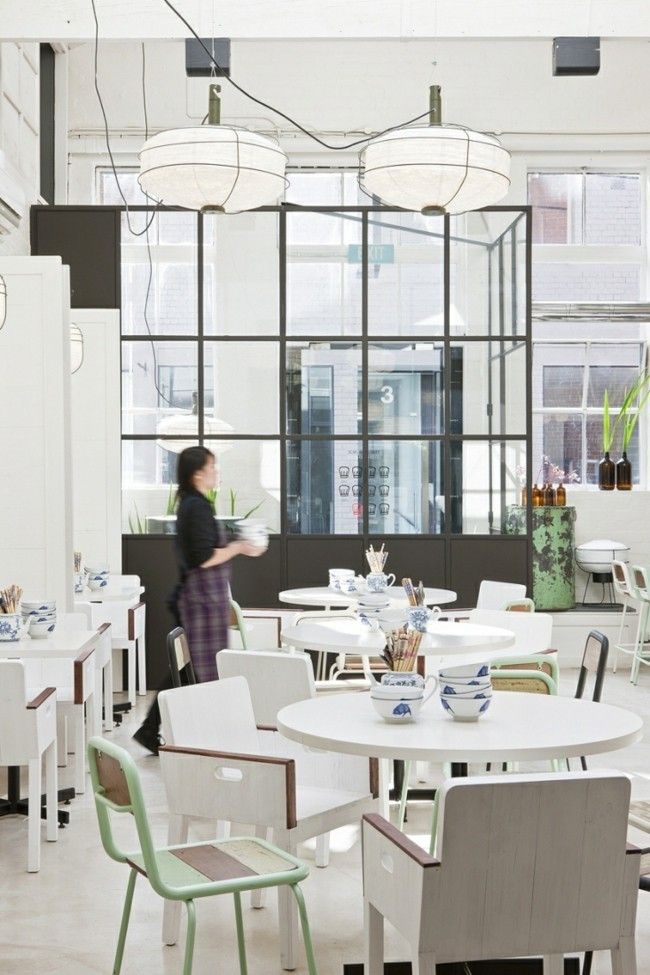 Great restaurant in Melboune interior design in white-resized