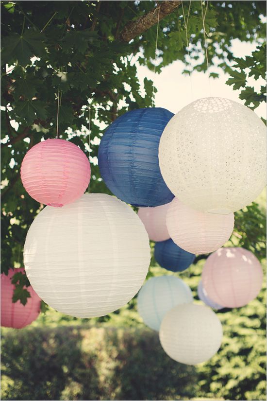 colorful hanging lamp paper garden decoration summer party