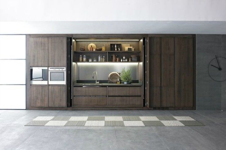 geometrischer Teppich coole Küchengestaltung Interieur Ideen