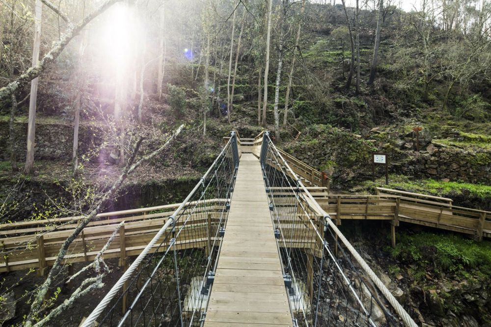 gesicherte Geländer Brücke Outdoor Tätigkeiten Paiva Walkways