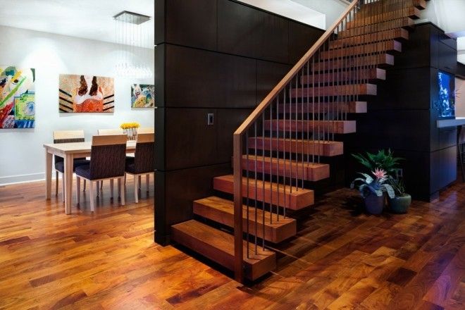 modern spiral staircase wood
