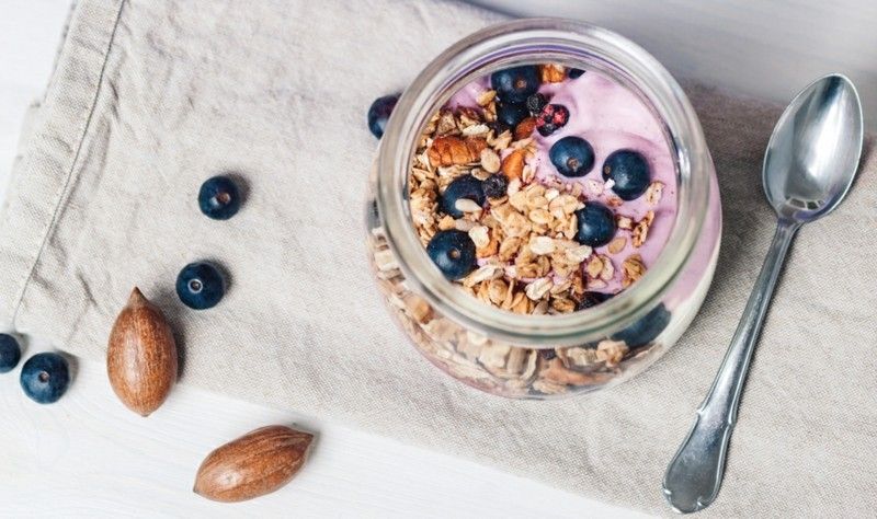 Blueberry Muesli Yogurt Healthy Diet