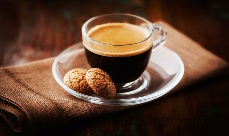 Healthy eating coffee with cookies