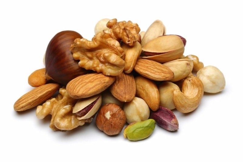 Healthy diet nuts source of fat
