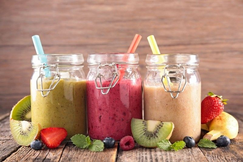Healthy eating fruit smoothies