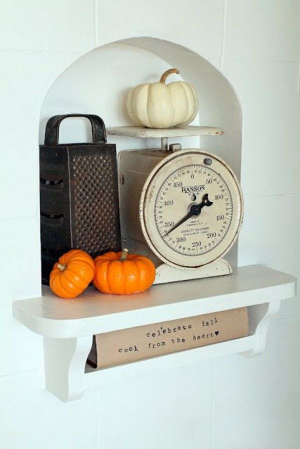 Autumn decoration tips for mini orange pumpkins