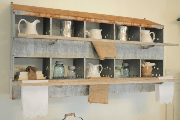 Kitchen shelf wooden shelf country house