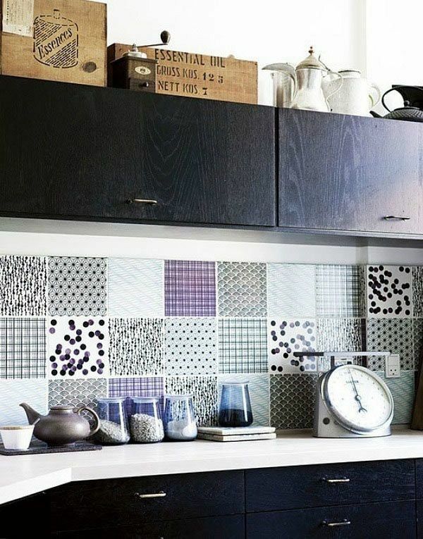 Kitchen mirror Tile mirror colorful tile kitchen cabinets