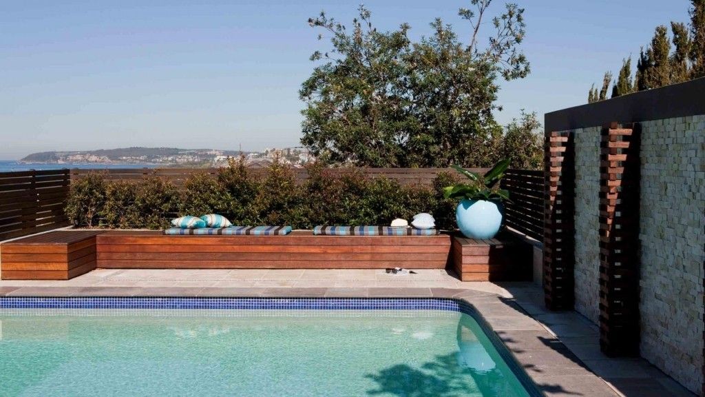 Lounge furniture garden pool