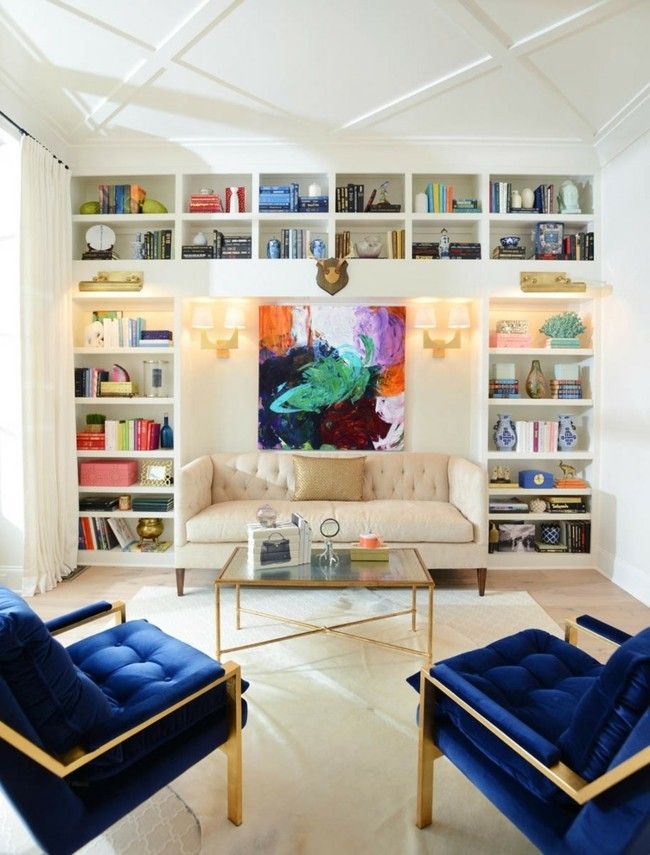 Luxury living room bookcase