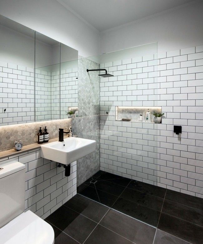 Modern elegante badezimmer ideen glas wand