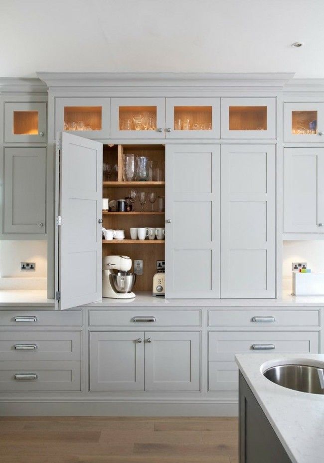 Modern kitchen interior design classic white cabinets
