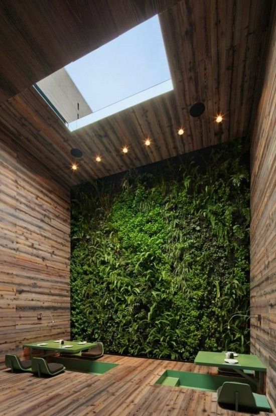 Vertikale Gärten Holz deko ideen Zimmerpflanzen
