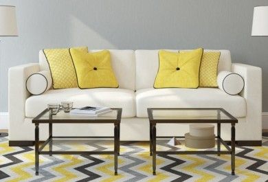 Verwandeln Sie den Look Ihres Zimmers mit einem Farbtupfer in Gelb