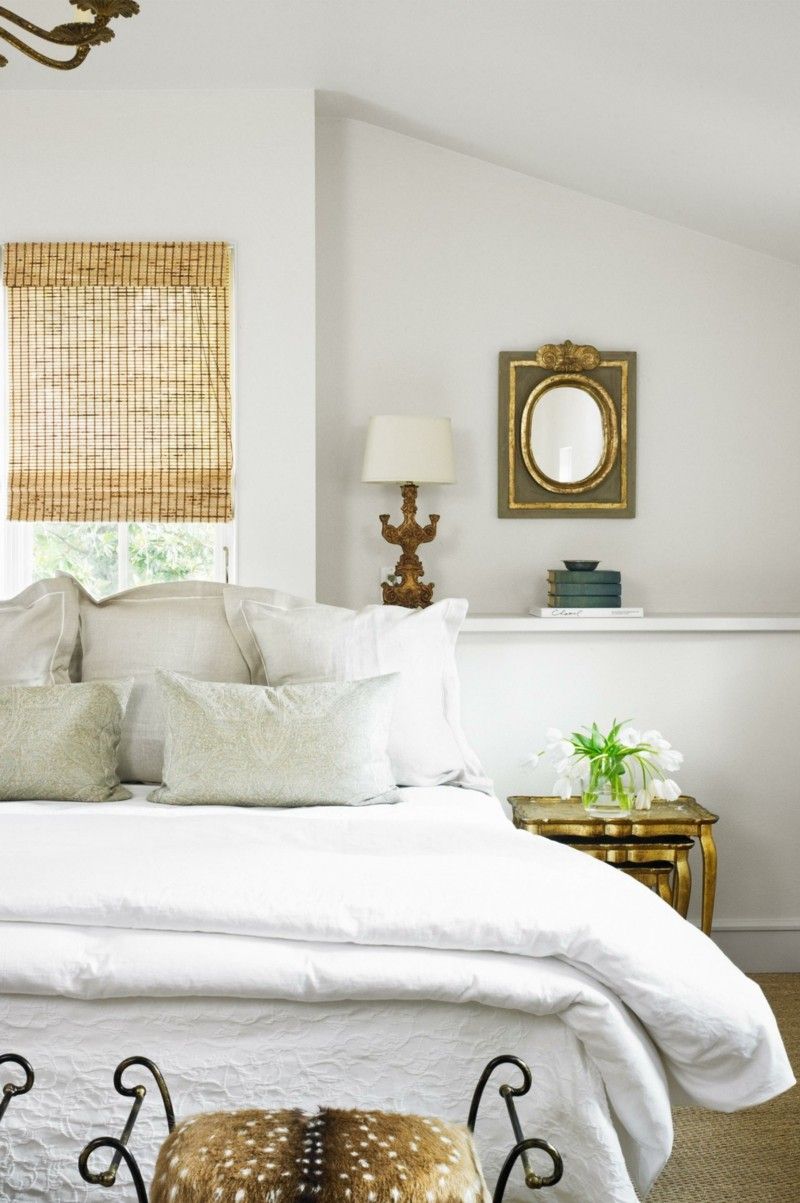 Living room ideas bedroom bedside table gold mirror on the wall