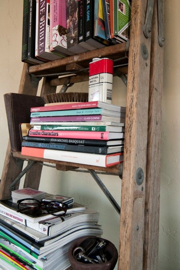 Living room book design wood shelf