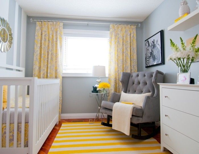 baby-room-completely-design-armchair-in-gray-yellow-carpet