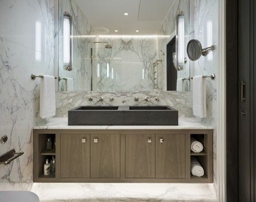 bathroom base cabinet marble wall cladding