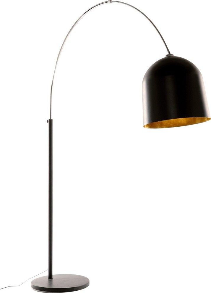 arc lamp-retro-floor-lamps-black-living room