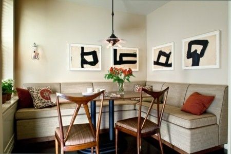 dining room-chairs-sofa-wall decoration