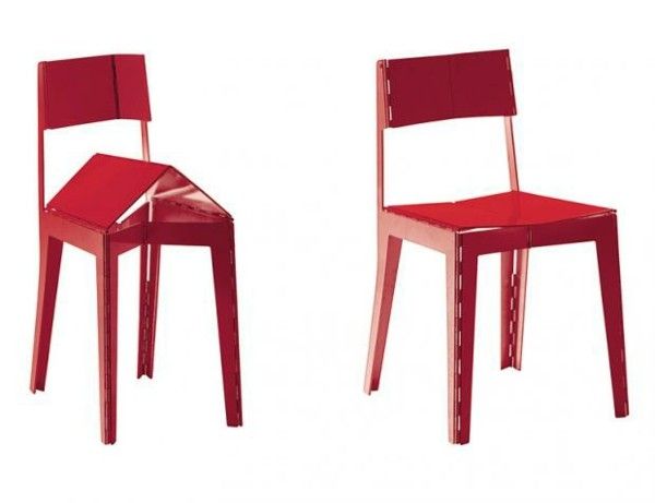 folding chairs-aluminum-chair-red