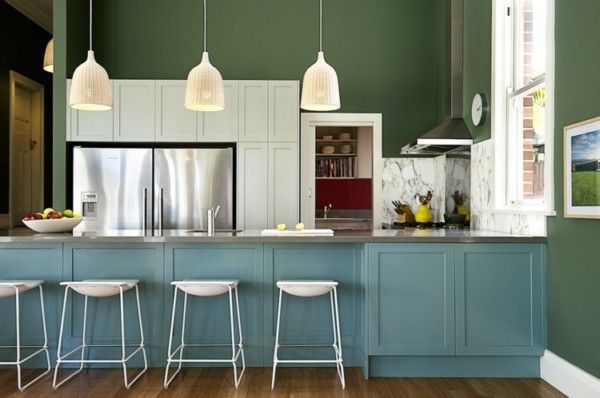 Wandgestaltung in der Küche: Ideen mit Farben - Trendomat.com