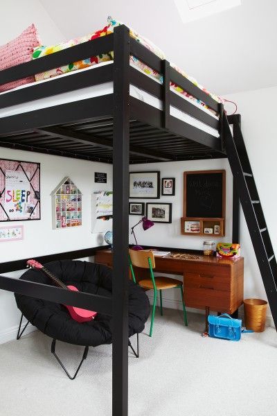 modern-loft-bed-desk-ideas-for-children's rooms