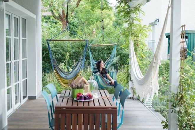 blue-folding-chairs-country-style-terrace-and-balcony-hammock