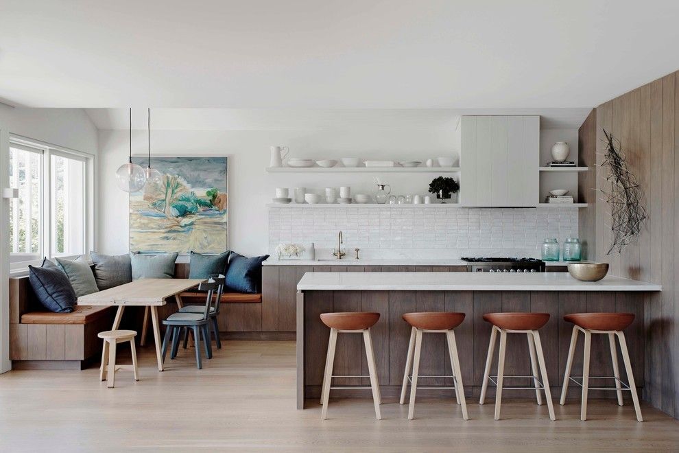 open-kitchen-dining-room-gray-wood-dining table