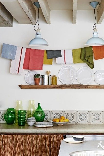 Shelf-build-yourself-country-style-tea towels