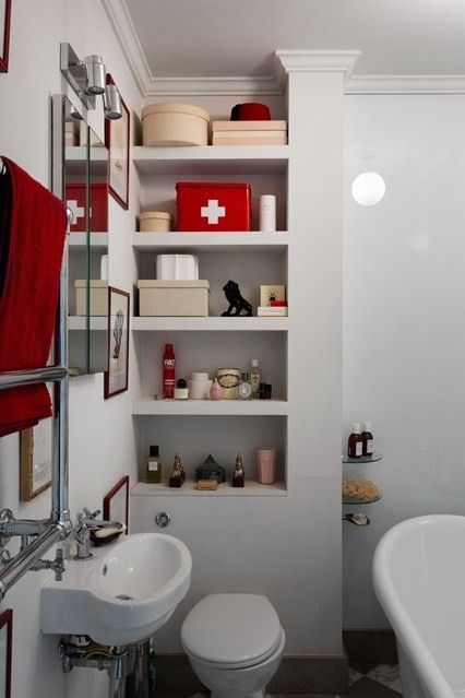shelf-white-toilet-bathroom-towel-red