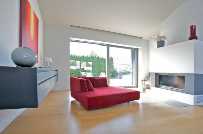 red-sofa-living-room-furnishing-modern-fireplace