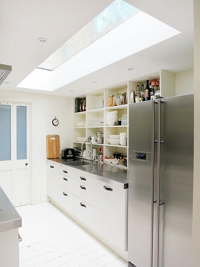 skylight-skylight-small-kitchen-refrigerator-stainless steel