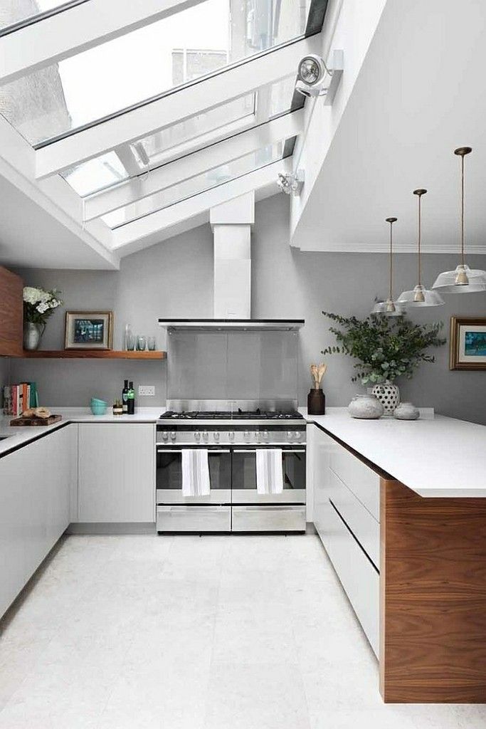 Bezaubernde Küchen mit fesselnden Skylight Dachfenstern - Trendomat.com