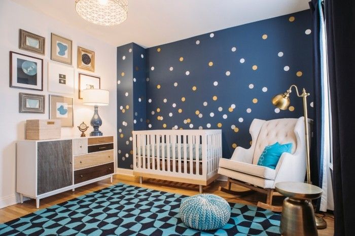 stylish-baby-room-dark-wall-design-wise-baby-bed